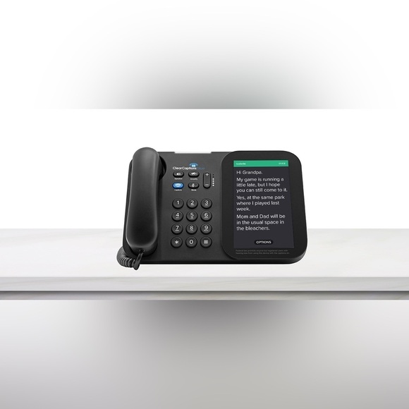 Clear Captions Blue Telephone For Hearing Impaired Amplified Captioning Phone - Picture 2 of 13